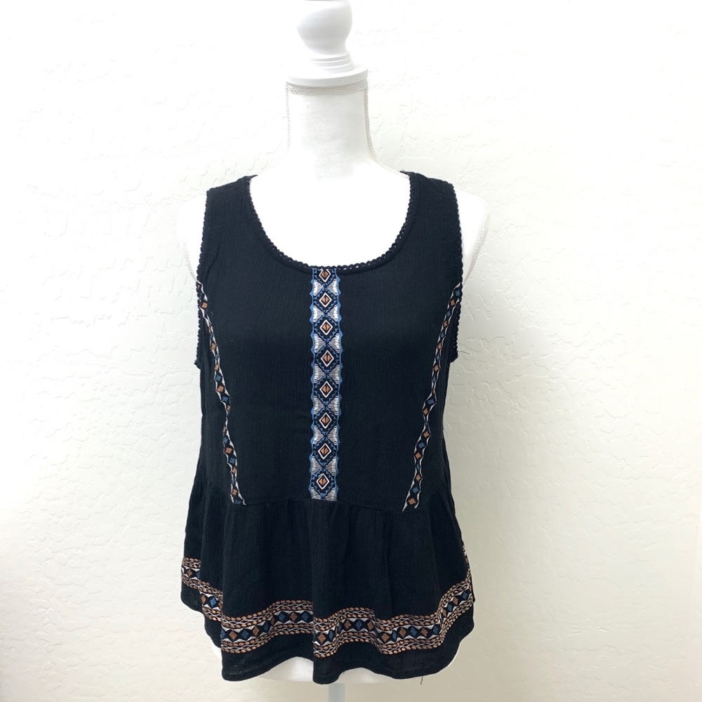 FOREVER 21 Embroidered Tank Top